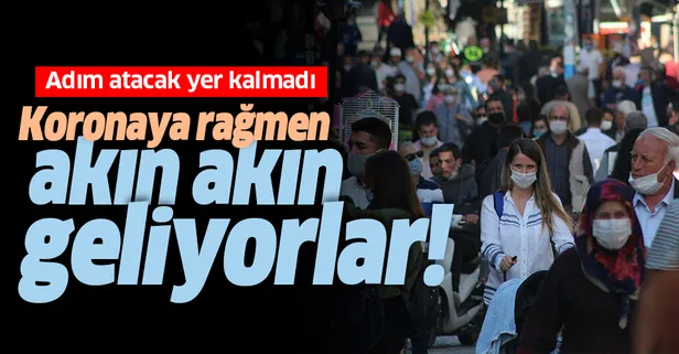 Koronavirüse rağmen akın akın geliyorlar! Adım atacak yer kalmadı