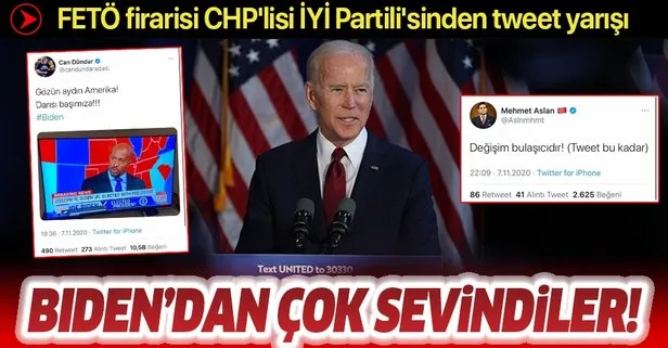 Joe Biden’dan daha çok sevindiler! FETÖ firarisi, CHP’lisi, İYİ Partili’sinden tweet yarışı