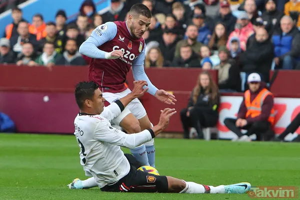 Manchester United'in yıldızı Cristiano Ronaldo çileden çıktı! Aston Villa'nın dev stoperi Mings'i yere serdi - 5