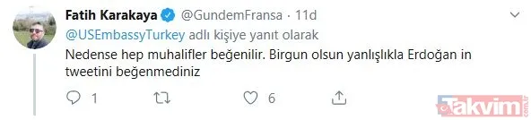 ABD Büyükelçiliği'nin FETÖ'cü Ergun Babahan'ın Bahçeli’yi hedef alan tweetini beğenmesine MHP'den sert tepki! - 13