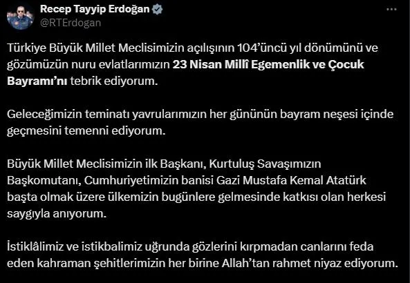 Başkan Erdoğan'dan 23 Nisan mesajı... Külliye'ye gelen çocuklardan Gazze mesajı: "Arkadaşlarımızın acısı son bulsun"-9