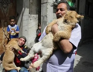 Gazzeli adamın "aslan" sevgisi