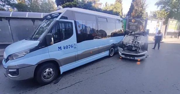 İstanbul Şişli'de otomobil takla attı! Sürücü yaralı olarak kurtarıldı