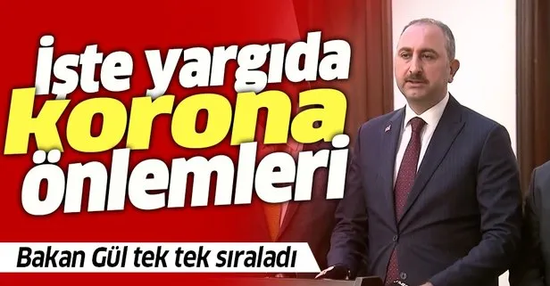 Son dakika: Bakan Abdülhamit Gül’den yargıda koronavirüs tedbirlerine ilişkin önemli açıklamalar