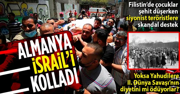 Filistin'de çocuklar şehit düşerken Almanya, siyonist teröristleri kolluyor: "İsrail kendini savunma hakkına sahiptir"