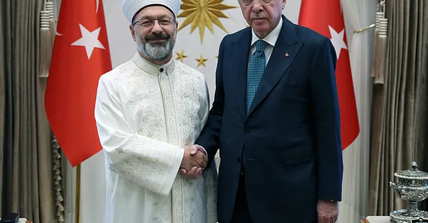 Başkan Erdoğan, eski Diyanet İşleri Başkanı Erbaş'ı kabul etti