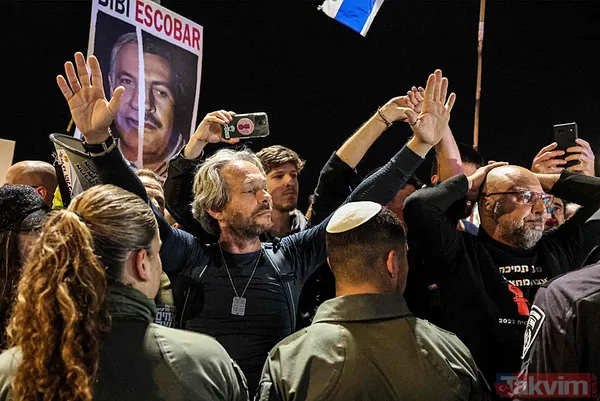 Tel Aviv yangın yeri! Katil Netanyahu karşıtı İsrailliler sokakları ateşe verdi - 14