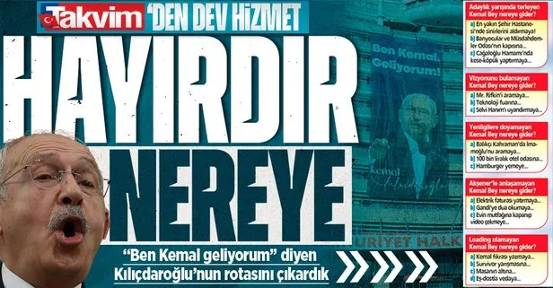 Kılıçdaroğlu, CHP binasına “Ben Kemal geliyorum” pankartı astı ama adresi yazmadı! TAKVİM rotasını çıkardı