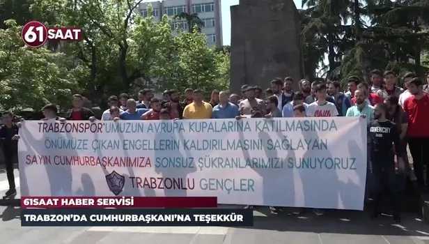 Trabzonspor taraftarından Başkan Recep Tayyip Erdoğan'a teşekkür