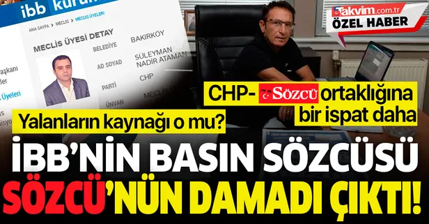 Sözcü'nün genel yayın yönetmeni Metin Yılmaz'ın damadı CHP’li İBB’nin basın sözcüsü Nadir Ataman çıktı!