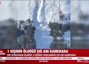 Palandöken çığ düşme anı kamerada!