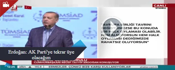 Erdoğan AK Parti'ye geri dönüyor-1