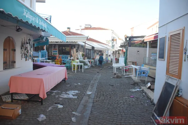 İzmir Seferihisar'da meydana gelen depremin yarattığı yıkım sabah havadan görüntülendi - 38