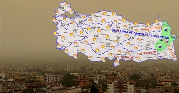 Toz taşınımı geliyor iki bölge için kritik uyarı! 13 Mart MGM il il hava durumu raporu
