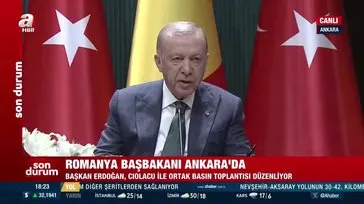 Başkan Erdoğan ve Romanya Başbakanı Marcel Ciolacu’dan ortak açıklama