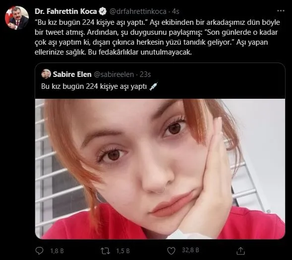 Bakan Koca'dan Sabire hemşireye özel teşekkür: Bu fedakarlıklar unutulmayacak-2