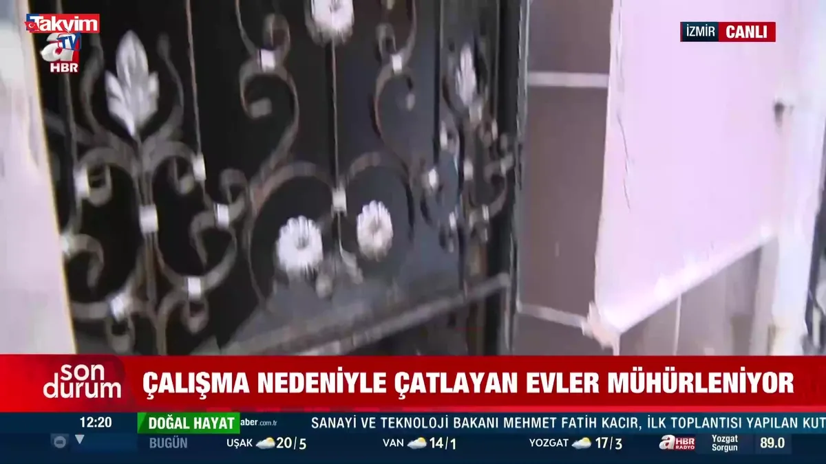 İzmir'de hasarlı evler mühürlendi!