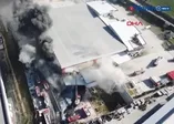 Hadımköy'de fabrika yangını
