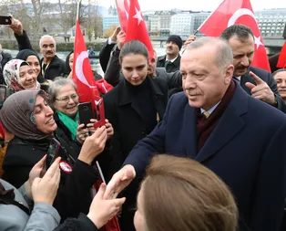 Başkan Erdoğan İsviçrede sevgi gösterisiyle karşılandı: Avrupa kurban olsun sana!