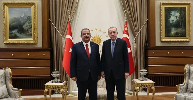 Başkan Erdoğan Külliye'de KKTC Başbakanı Faiz Sucuoğlu'nu kabul etti