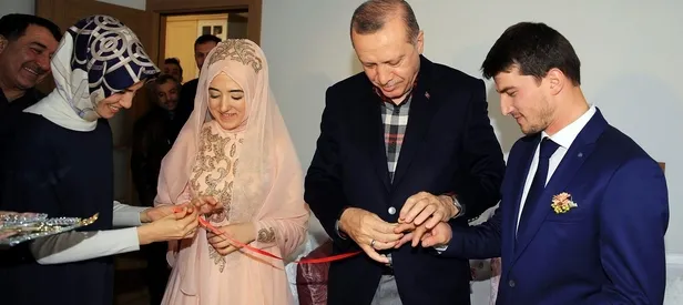 Nişan yüzüklerini Erdoğan taktı!