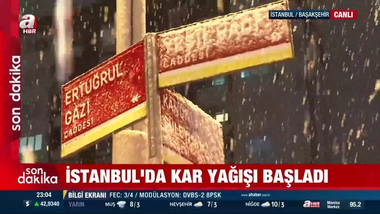 İstanbul’da beklenen kar yağışı başladı