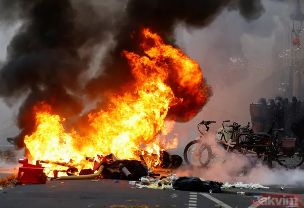 Terör örgütü PKK yanlıları Paris'i savaş alanına çevirdi! Türkiye'deki siyasi ayak HDP iftiraya başladı - 5