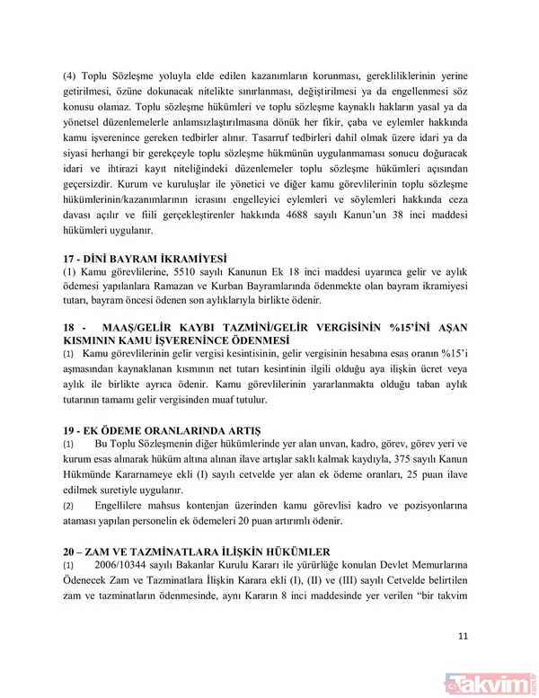 Sendikalar memur ve memur emeklisi için ne talep etti? Memur toplu sözleşme zammı yüzde kaç? İşte detaylar... - 15