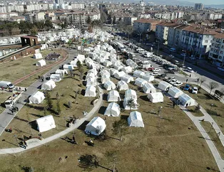Elazığ depremi sonrası kurulan çadır kent ilk kez görüntülendi!