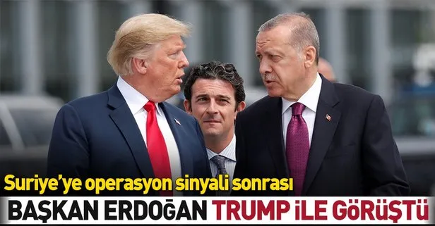 Son dakika: Başkan Erdoğan ile Trump görüştü