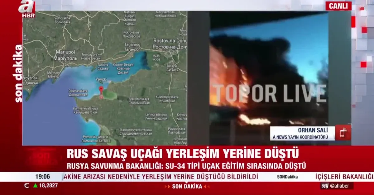 Rusya’da savaş uçağı yerleşim yerine düştü