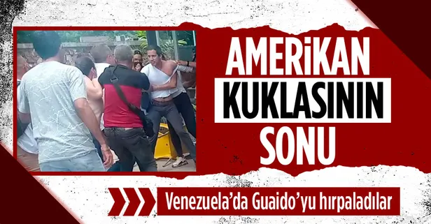 Venezuela'da ABD'nin desteklediği Juan Guaido halk tarafından dövüldü