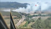İzmirin Kemalpaşa ilçesinde yangın: Havadan karadan müdahale edildi