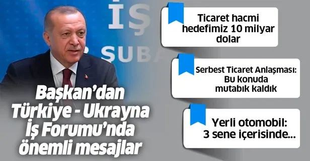 Başkan Erdoğan’dan Türkiye - Ukrayna İş Forumu’nda önemli açıklamalar