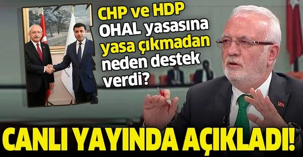 Mustafa Elitaş A Haber ekranlarında anlattı! CHP ve HDP olağanüstü hal yasasına yasa çıkmadan neden destek verdi?