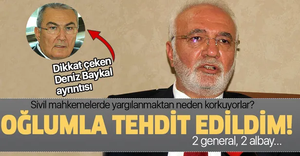 Darbeci askerlerden sivil mahkeme yasasının ardından AK Parti'li Mustafa Elitaş'a oğluyla tehdit!