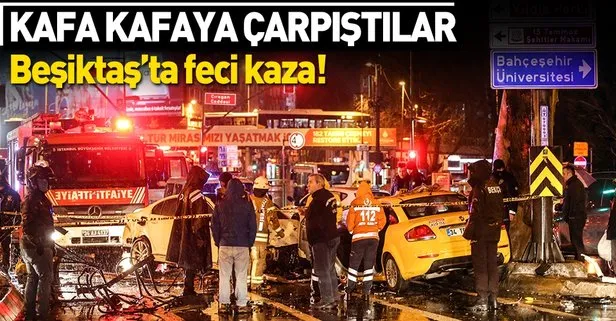 Beşiktaş’ta iki otomobil çarpıştı: 1 ölü, 2 yaralı
