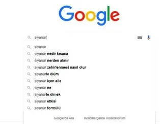 Google’daki ’siyanür’ aratmaları kan dondurdu!
