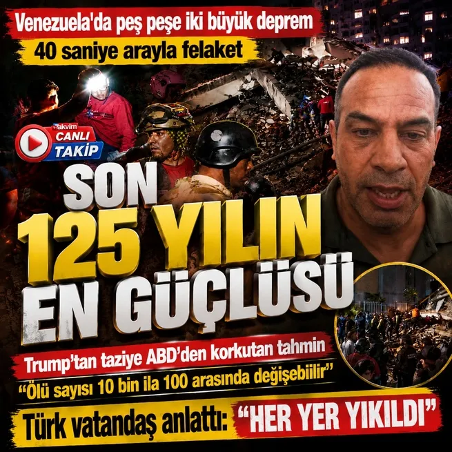 CANLI | Venezuela’da peş peşe 7,5 ve 7,2 büyüklüğünde iki büyük deprem! Son 125 yılın en güçlüsü: Ölü sayısı 10 bin ila 100 arasında değişebilir