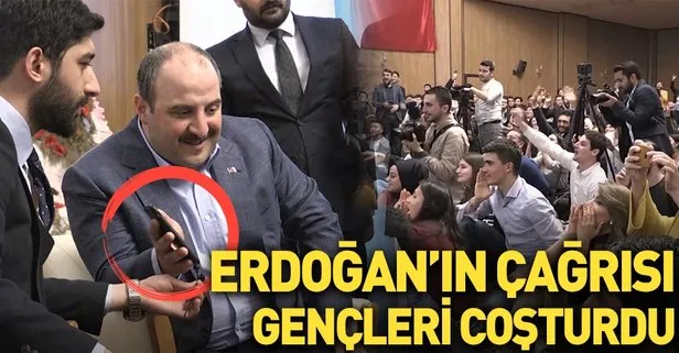Varank’ın gençlerle buluşmasına Cumhurbaşkanı Erdoğan telefonla bağlandı