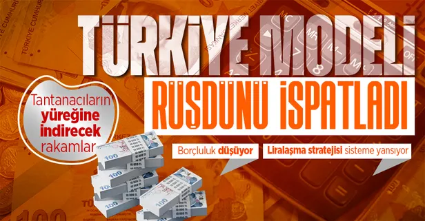 'Türkiye Ekonomi Modeli' meyvelerini veriyor: Borçluluk düşüyor, liralaşma artıyor