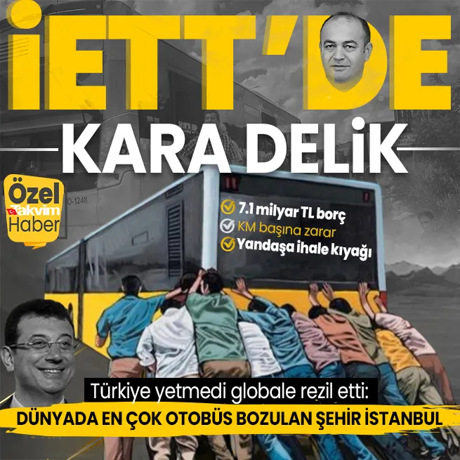 İETTde kara delik | CHPli İBB Başkanı Ekrem İmamoğlu, İstanbulu hem Türkiyeye hem de dünyaya rezil etti: Dünyada en çok otobüs bozulan şehir