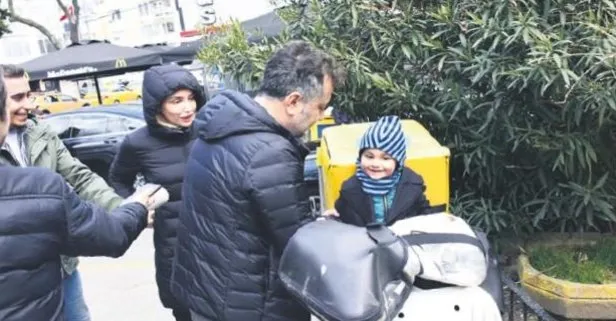 Gülşen, sahilde yürüyüş yaptı eşi Ozan Çolakoğlu da 2 yaşındaki oğulları Azur Benan ile parkta oyunlar oynadı