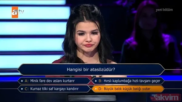 22 Ocak Kim Milyoner Olmak İster son bölüm izle! Ters köşe oldu! 100 bin TL’lik pişmanlık ekrana kilitledi! Herkesi şaşkına çevirdi - 13