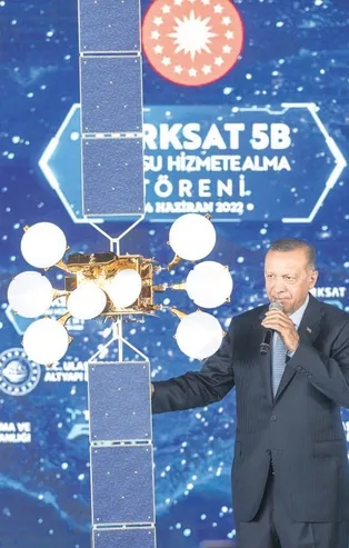Başkan Recep Tayyip Erdoğan Türksat 5B'nin hizmete alım töreninde konuştu