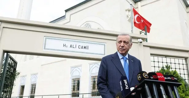 Başkan Erdoğan cuma namazını Hz. Ali Camisi'nde kıldı