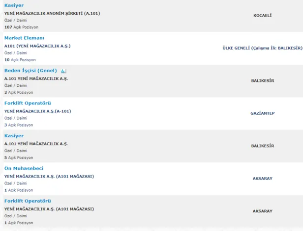 BİM, A101 ve ŞOK resmi internet siteleri üzerinden alım yapılacak pozisyonları ve başvuru ekranını paylaşıyor-6