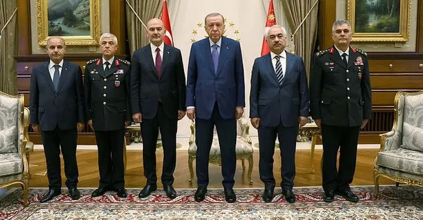 Başkan Erdoğan, İçişleri Bakanı Soylu ve beraberindeki heyeti kabul etti