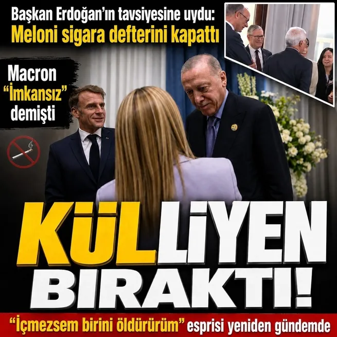 Başkan Erdoğan’ın tavsiyesine uydu: Meloni sigarayı bıraktı