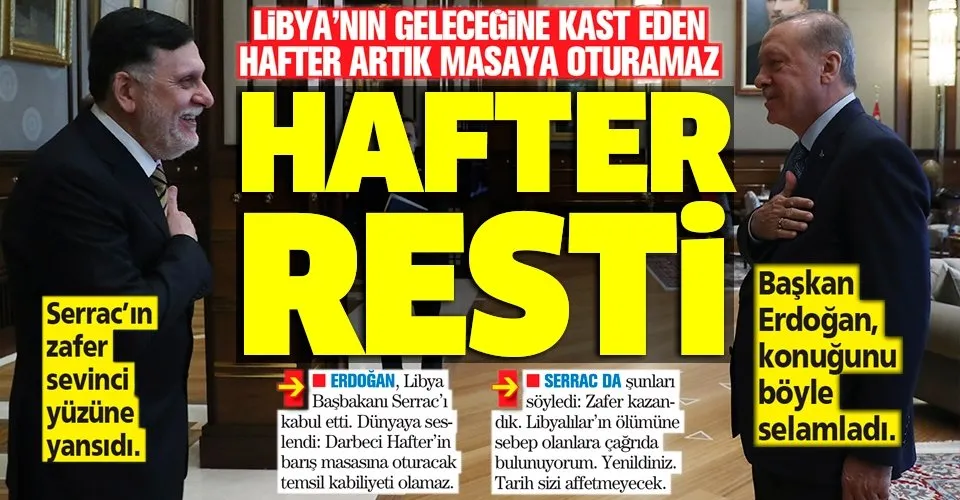 Başkan Erdoğan'dan dünyaya Hafter resti